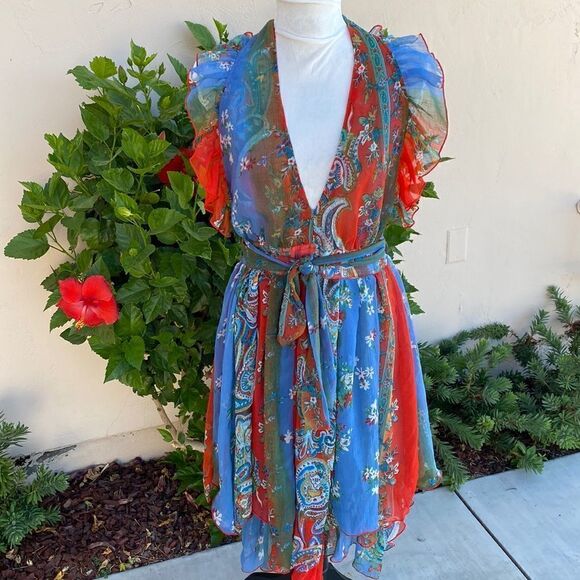 fumblin foe Dresses & Skirts - Halter style bohemian dress size lrg
